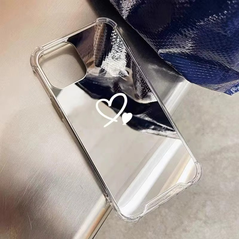 Samsung Handyhülle mit Herz-Spiegel Design für Galaxy S25 S24 S23 S22 S21 Ultra Plus FE A06 A14 A23 A36 A52 A55 A56 Softcase - Bild 4