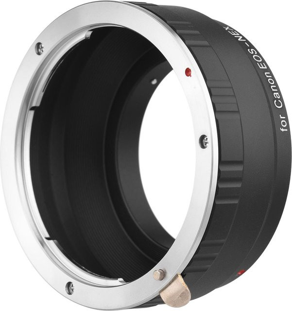 Andoer EOSNEX Kameraobjektiv-Adapterring mit Infinity Focus für Canon EOS Objektive auf Sony Kameras, Schwarz - Bild 1
