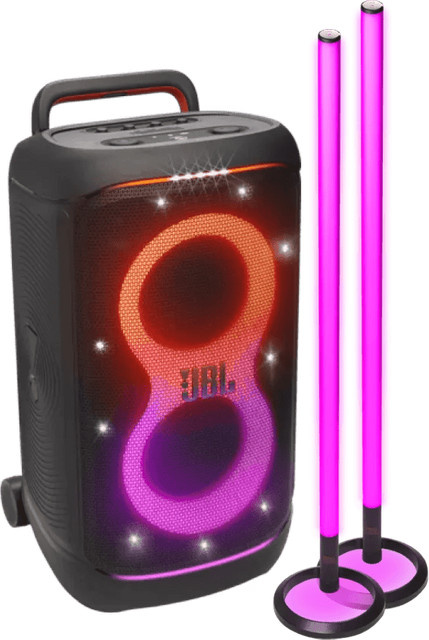 JBL PartyBox 520 Bluetooth Lautsprecher in Schwarz mit 2x PartyLight Stick und IPX4 Schutz - Bild 1