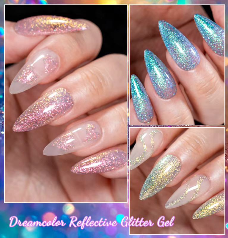 Dreamcolor Glitzer-Gel-Nagellack, Gebrochener Diamant, Schimmernd - Bild 6