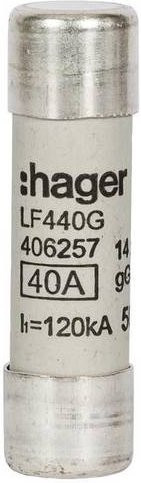 Hager LF440G Feinsicherung Silber, 10 Stück, Durchmesser: 14 mm, Länge: 51 mm - Bild 1