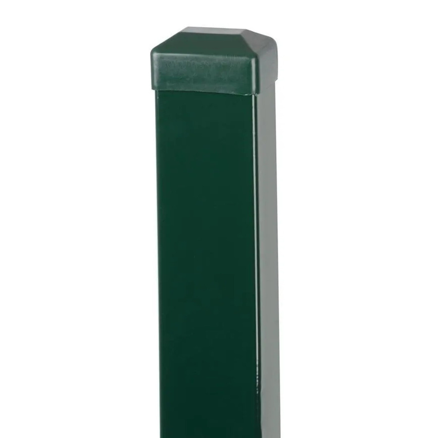 PROREGAL Maschendrahtzaun Zaunpfosten Quadrat mit Kappe in Grün, B/T/H: 60 x 40 x 1800 mm, Zn+PVC RAL6005 - Bild 2