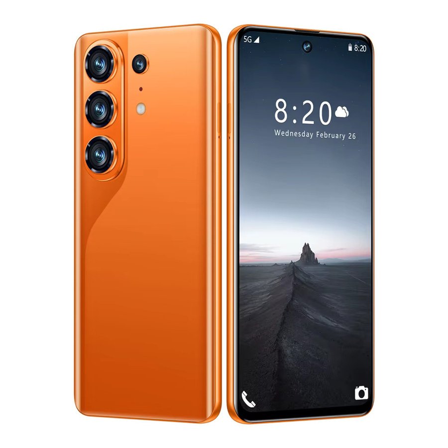 CHOTOG S26 Ultra Smartphone Android 5G mit 7,3 Zoll HD Display, 22GB RAM, 2TB Speicher, 7800mAh Akku und 16+48MP Kamera in Orange - Bild 5