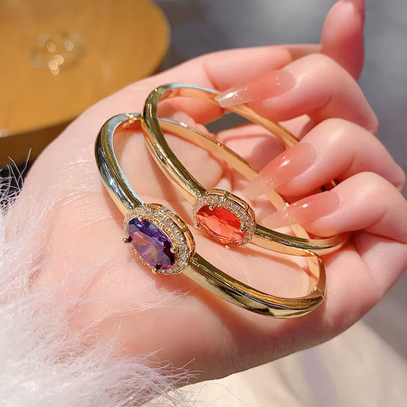 LISHAYUNXI Armband, 18K vergoldet, Zirkonia, Damen - Bild 2