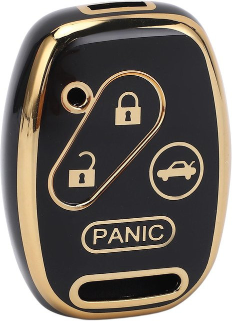 Neoglint Schlüsselanhänger Abdeckung für 4 Tasten Keyless Entry Fernbedienung Honda Accord Crosstour in Schwarz - Bild 1