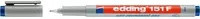 edding Folienstift 151 F Permanentmarker mit feiner Spitze in Blau, Grau und Multicolour - Bild 1