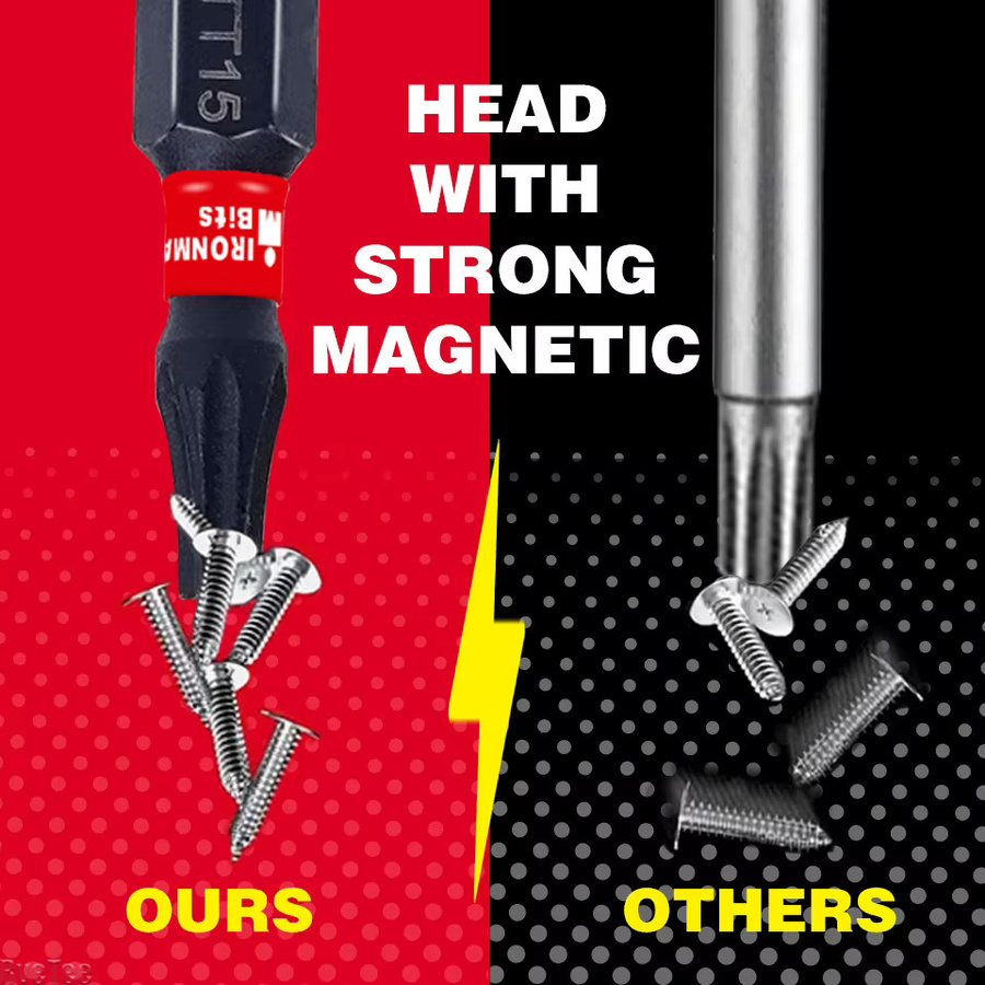 RveTee Torx Impact Tough Magnetischer Schraubendreher-Bit aus S2-Stahl mit langer Verlängerung und Sechskant-Halterung - Bild 3
