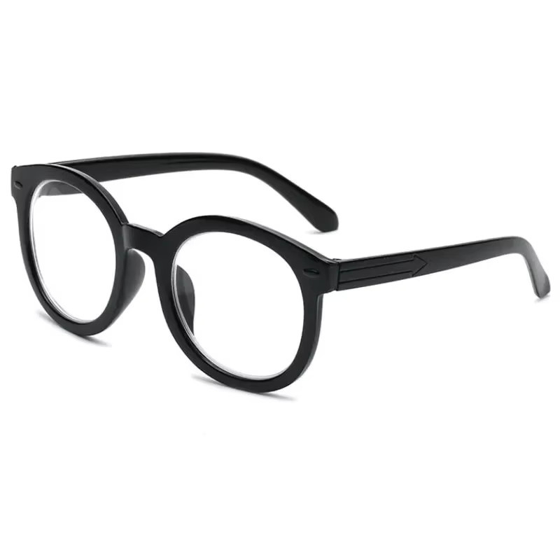 DIXSG Korrektionsbrille, Vollrand, Rund, Kunststoff, Schwarz, Damen - Bild 5