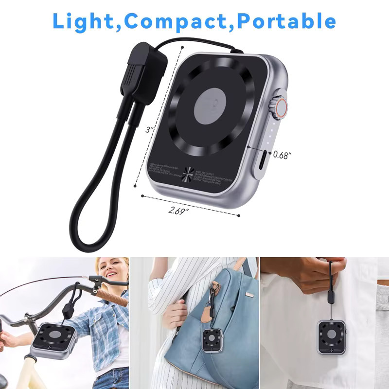OnePlus PD20W 3-in-1 Magnetische Kabellose Powerbank 5000mAh mit Schnellladung für Apple Watch und iPhone, Grau - Bild 4