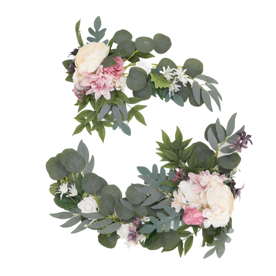 2 Stück KONNWEI Hängende Blumen Swag aus ABS als künstliche dekorative Bogenblumen für Hochzeiten - Bild 2