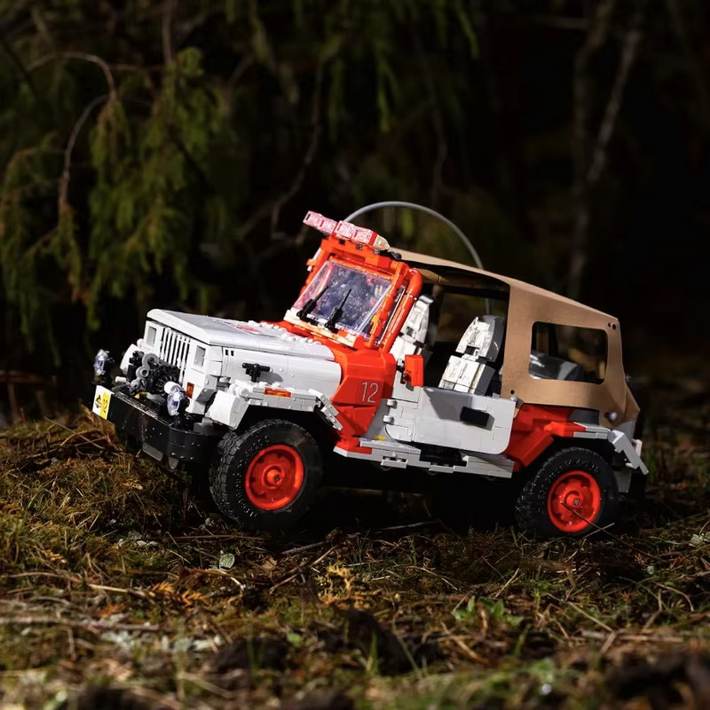 angelroyal Dinosaurier Park Jeep Wrangler Auto Modell Baustein, 1924 Teile - Bild 5