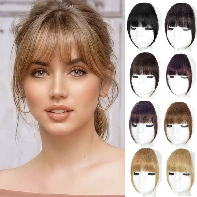 CC YOUNG Wispy French Bangs Echthaar Clip-in Pony mit Bügeln - Bild 1