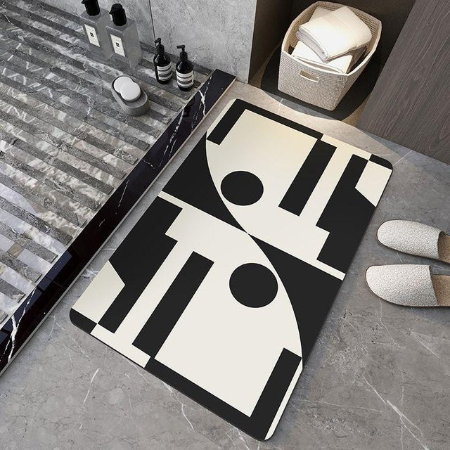 Rutschfeste Badezimmer Bodenmatte von Yiran Furniture, saugfähige Fußmatte aus natürlichem Gummi, B/B: 40 x 60 cm - Bild 1