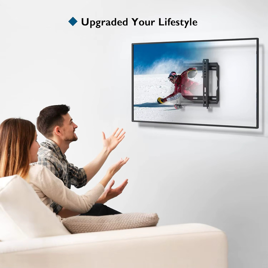 BEISHI Universal-TV-Wandhalterung für Flach- und gebogene Fernseher von 14 bis 42 Zoll, Farbe: Schwarz oder Grün, max. VESA 200 x 200 mm, bis zu 25 kg Traglast - Bild 5