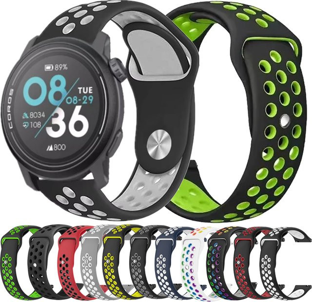 COROS Uhrenarmband Silikon, Schwarz, Unisex - Bild 1