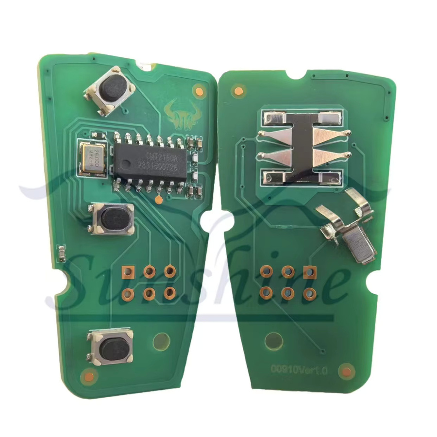 Sunshine Fernbedienung Auto Schlüssel Bord Fob 433MHz FSK 4D83 40bit Chip für Ford Focus MK3 und T6 Ranger in Schwarz - Bild 2