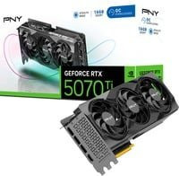 PNY GeForce RTX 5070 Ti OC Grafikkarte in Schwarz mit DisplayPort und HDMI - Bild 1