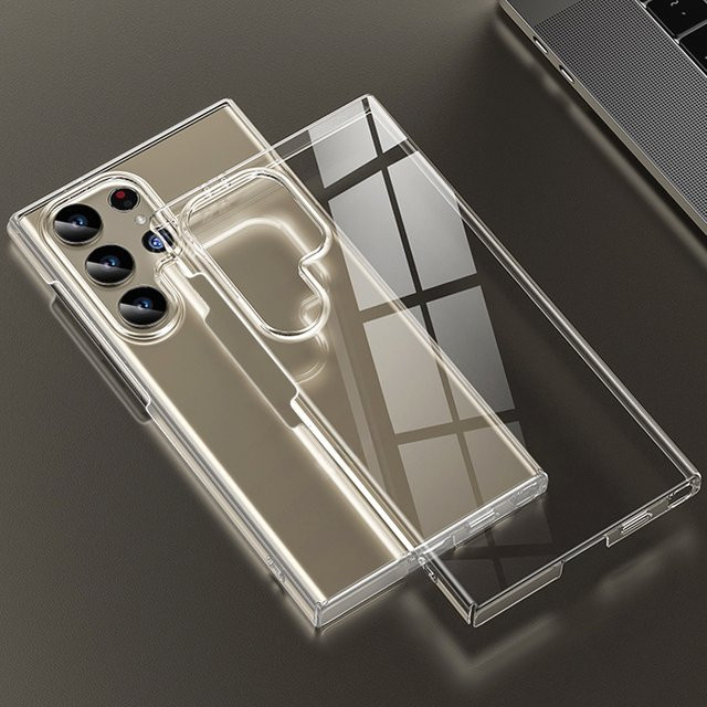 Transparente harte PC-Schutzhülle für Samsung Galaxy S25 S24 S23 S22 Ultra Plus FE sowie A15 A25 A34 A35 A53 A54 A55 A14 Handyhülle - Bild 1