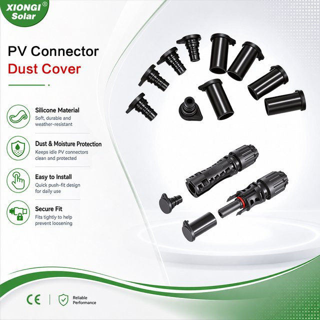 XIONGISOLAR Solar-PV-Stecker-Staubschutzkappen aus Kunststoff in Schwarz für Stecker-Kit-Kabel Smart Cover - Bild 1
