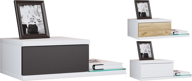 VCM Nachtschrank Konsila M Wandboard mit Schublade H x B x T: 15 x 48 x 28 cm - Bild 1