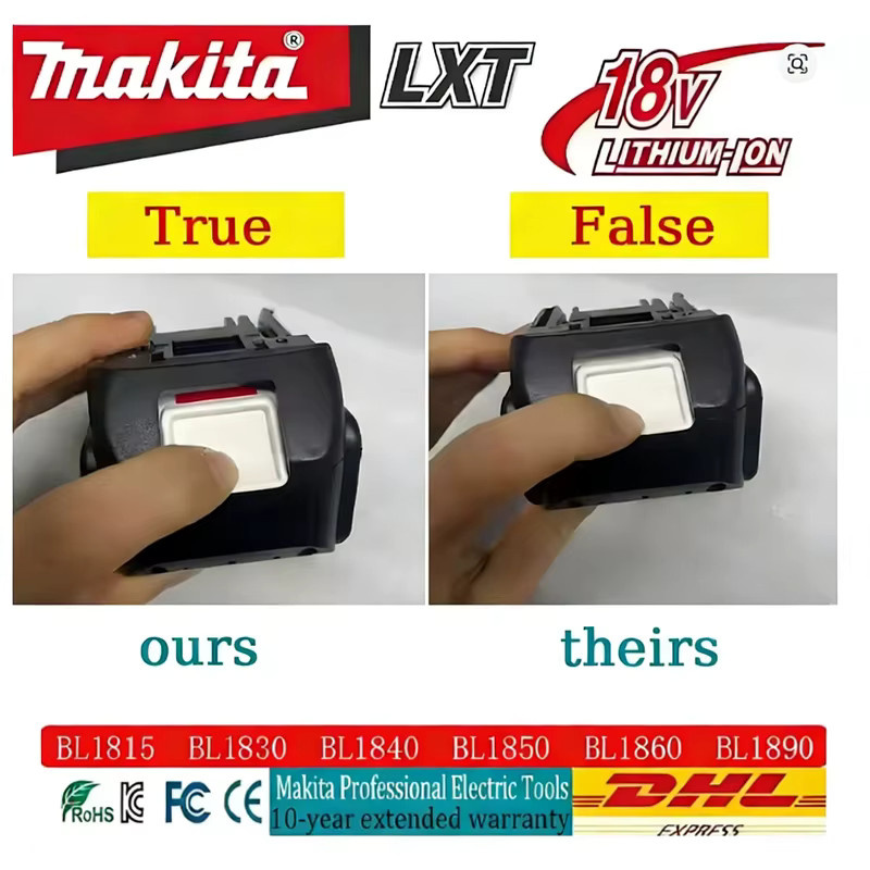 Makita Original 18V Lithium-Ionen Akku BL1860B mit 6Ah Kapazität in Schwarz - Bild 6