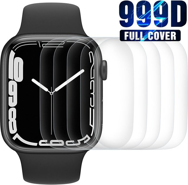 Fomscvka Hydrogel-Displayschutzfolie für Apple Watch Ultra 49 mm und iWatch Serie 9 8 7 6 SE, transparent - Bild 1