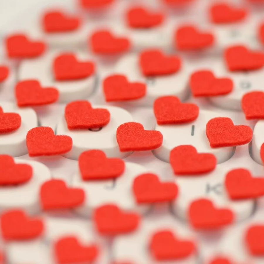 BONITO Red Hearts Love 2-in-1 Vlies-Aufkleber in Rot für Scrapbooking, DIY und Tagebuch - Bild 4