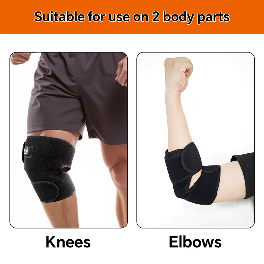 Elektrisch beheizte Kniebandage, Schwarz, Unisex - Bild 6