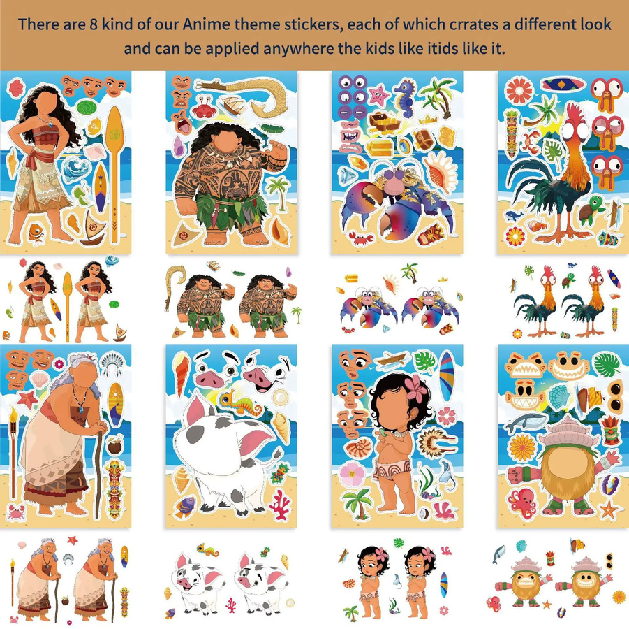 Disney Moana Maui Simea Puzzle-Aufkleber zum Selbermachen - Bild 2