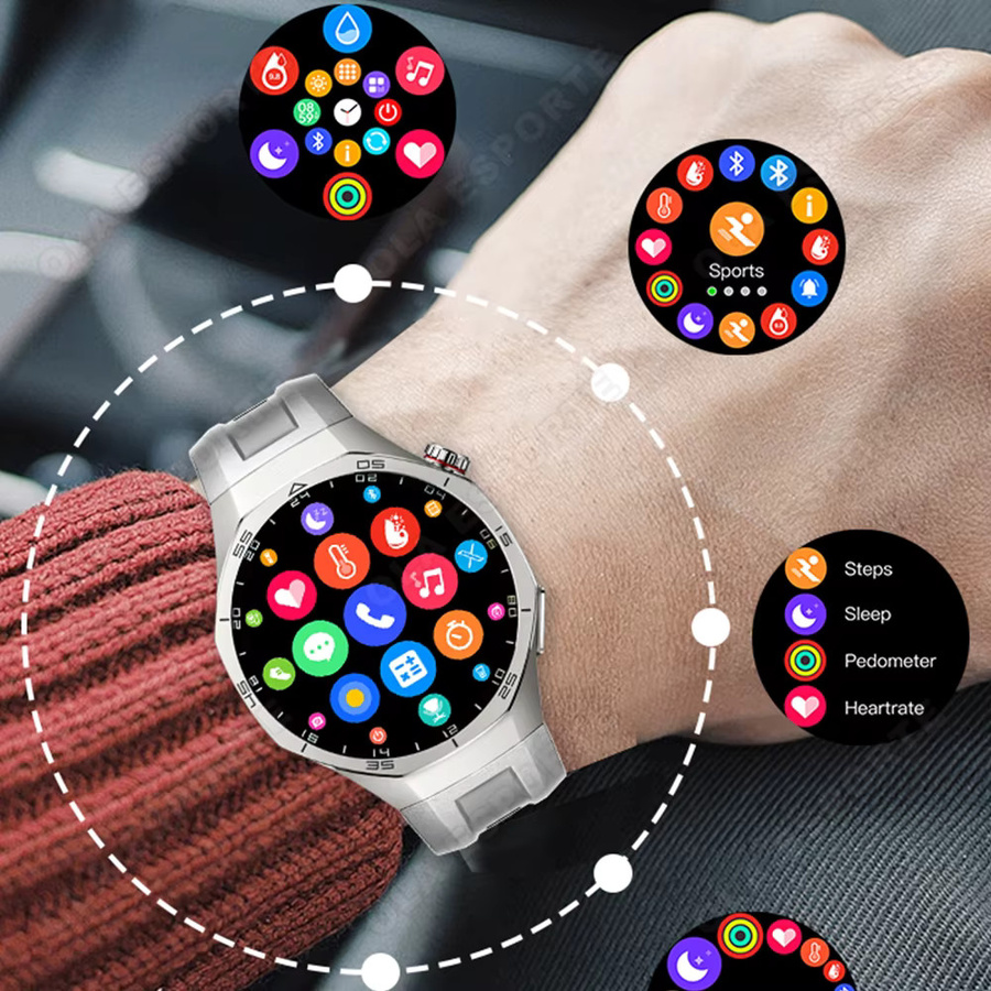 Ola Esporte Smartwatch, Silber, 1,53 Zoll, Silikon, Bluetooth - Bild 4