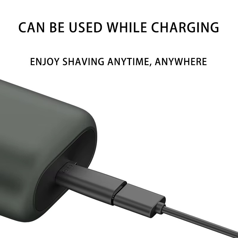 5er Set USB-C Ladeadapter für Rasierer in Schwarz mit zylindrischer Ladeschnittstelle für schnelles Laden - Bild 2