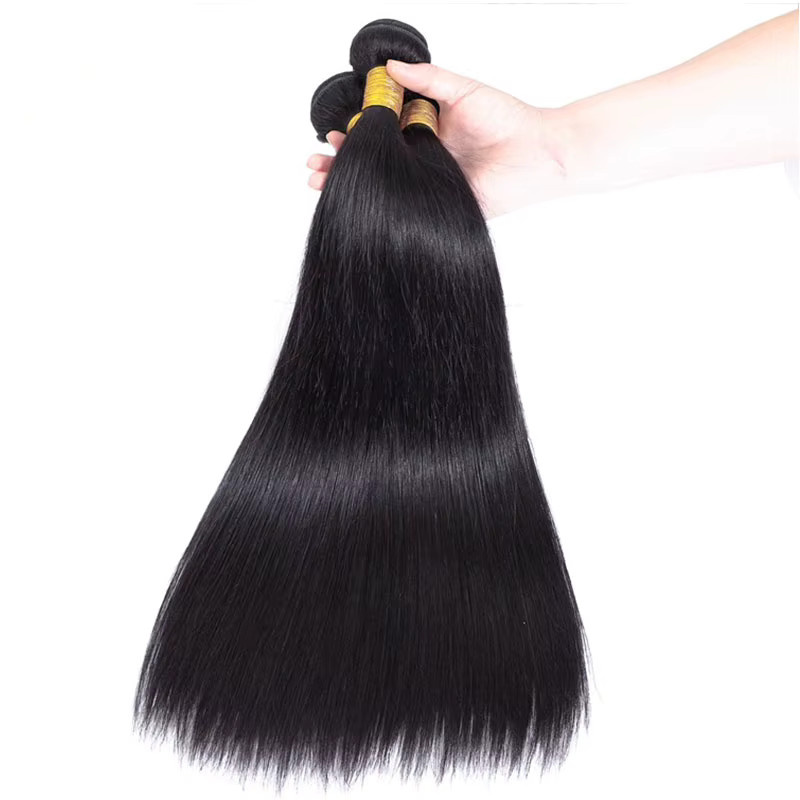 Linhua Haarbundles, Peruanische Haarwebart, Gerade, Schwarz, 100 g/Teil - Bild 3