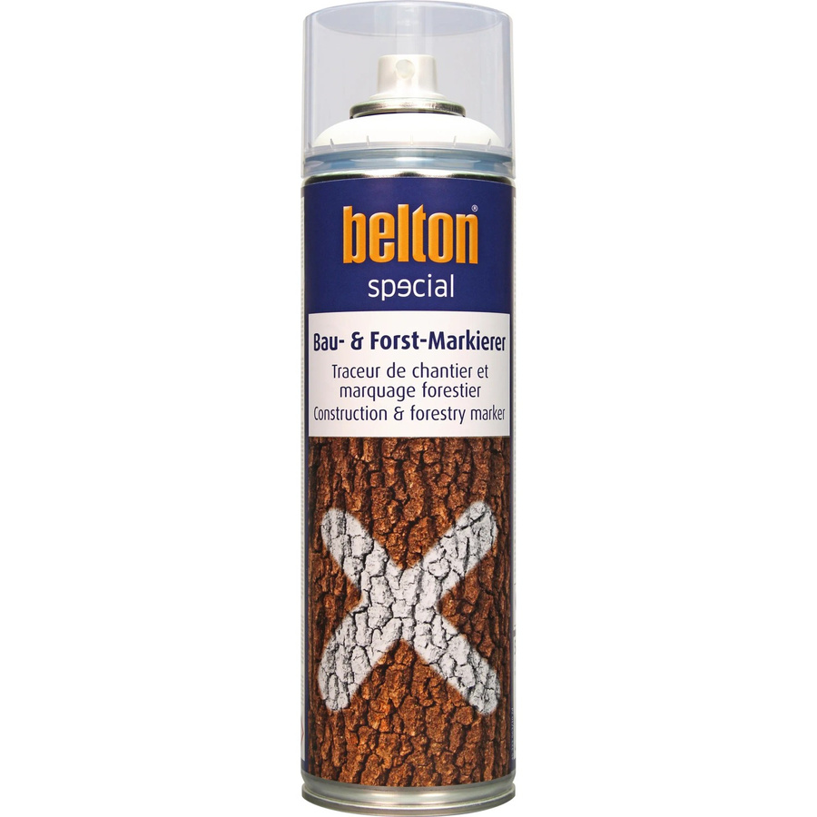 Belton Special Bau- & Forst-Markierer Spray Signalweiß seidenmatt 500 ml - Bild 2