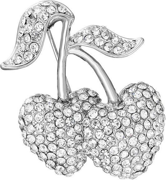YIRAN Jewelry Brosche, Kirsch, Kristall, Silber, Damen - Bild 1