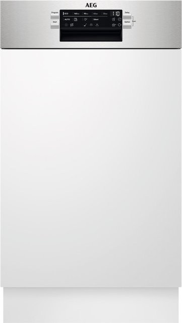 AEG Einbau-Geschirrspüler integrierbar in Silber, Breite: 45 cm - Bild 1