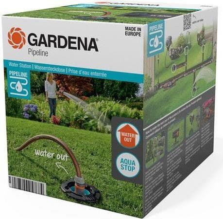 Gardena Wassersteckdose für das Pipeline-System mit 3/4 Außengewinde, Schwarz/Blau - Bild 4