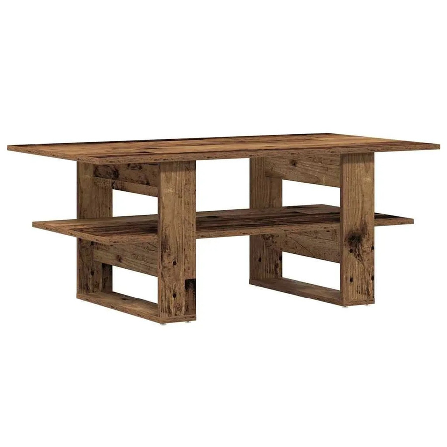 vidaXL Couchtisch in Eiche Optik braun aus Holzwerkstoff B/T/H: 102 x 55 x 42 cm - Bild 2