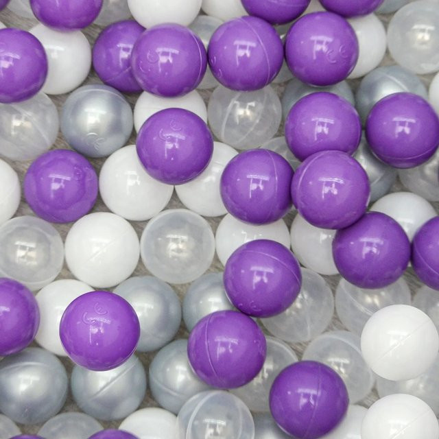 LittleTom Bällebadbälle Lila Grau Weiß Transparent - Bild 1