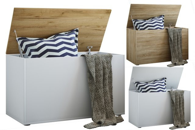 VCM Holztruhe als Aufbewahrungsbox aus Holz, H x B x T: 49 x 82 x 44 cm - Bild 1