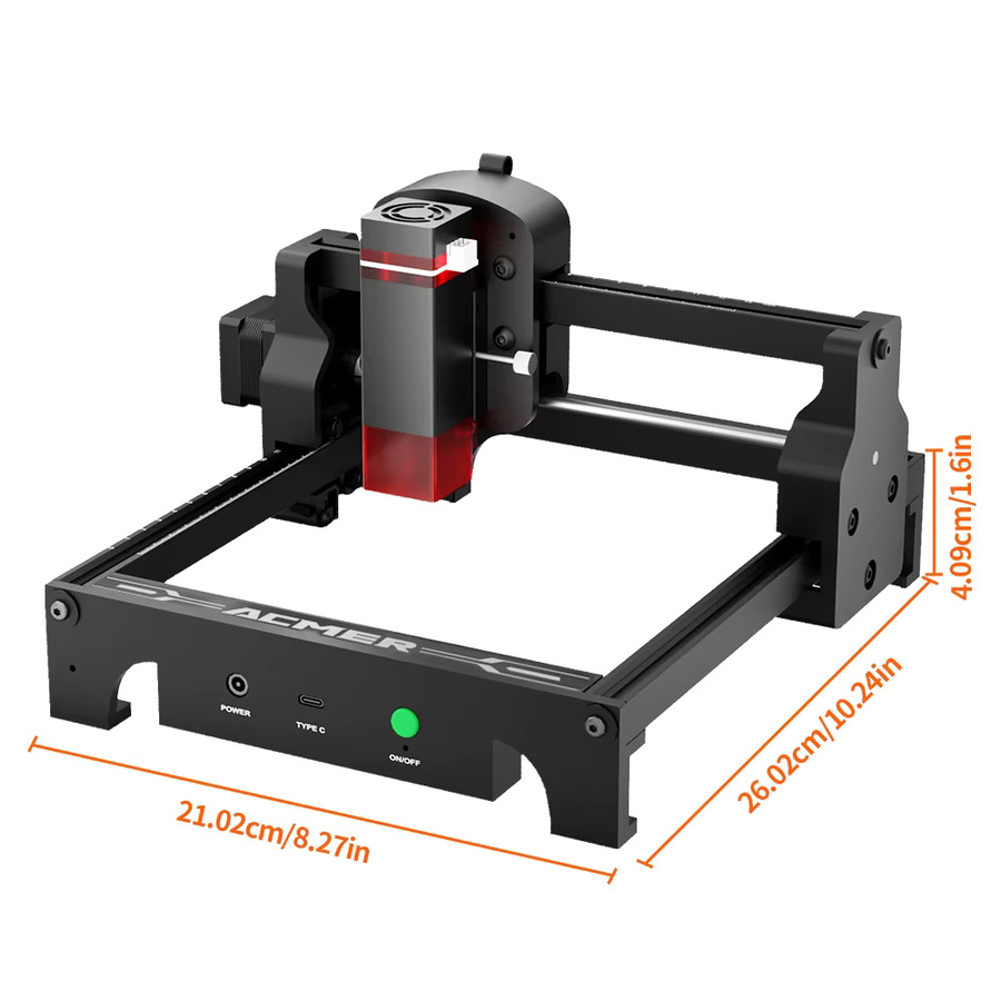 ACMER S1 6W Mini tragbarer Lasergravierer Hochpräzise CNC-Graviermaschine für DIY Holz Glas Acryl für Anfänger - Bild 6