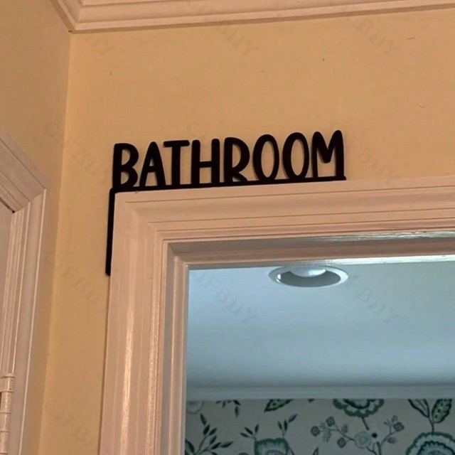 CIFBUY Metall-Wandschild in Schwarz im Country-House-Stil für Badezimmer und Wohnzimmer - Bild 1