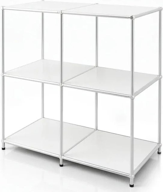 Floordirekt Concept Epure MK-027 Metallregal Sideboard Weiß, B/T/H: 78 x 40 x 82 cm - Bild 1