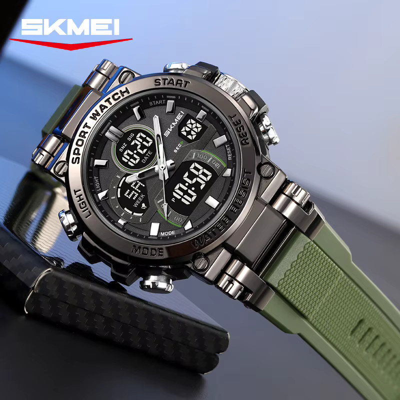 SKMEI Digitaluhr, Herren, Kunststoff, Schwarz, Rund - Bild 2