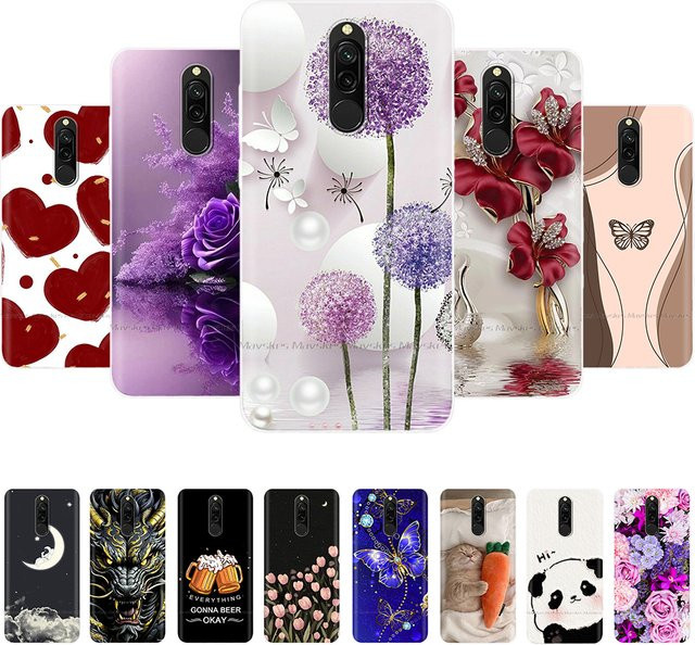 Stoßfeste Silikon Handyhülle mit Katzenmotiv für Xiaomi Redmi 8, 8A Pro, 8A, 7 und 7A in Transparent - Bild 1