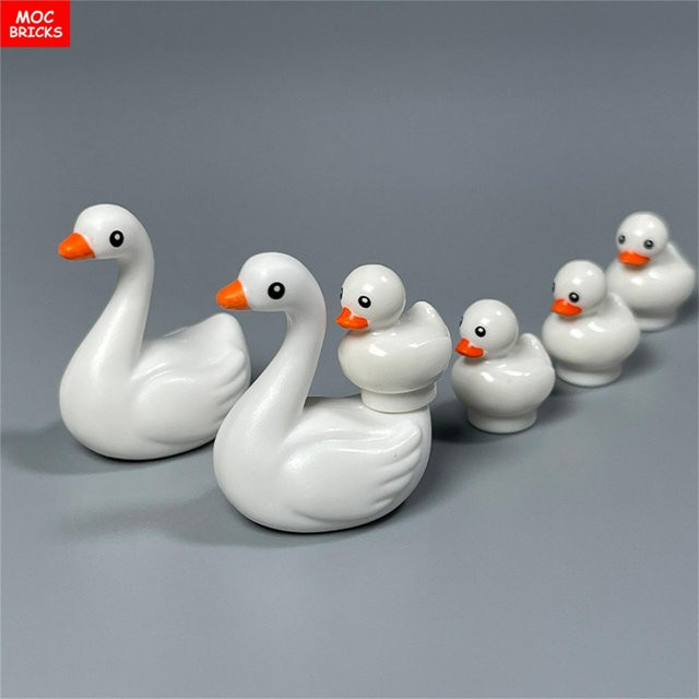 Yiran toy MOC Bausteine Tier Ente Schwan, Konstruktionsbausteine, ab 6 Jahren - Bild 1