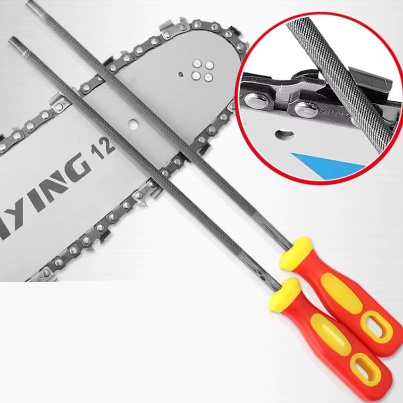 Runde Kettensägenfeile aus Kohlenstoffstahl zum Schärfen deiner Kettensäge in den Größen 4 mm, 4,8 mm und 5,5 mm - Bild 2