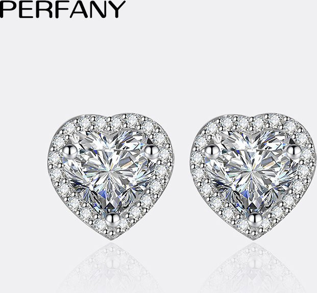 PERFANY Ohrringe, 925 Silber, Moissanit, Damen - Bild 1