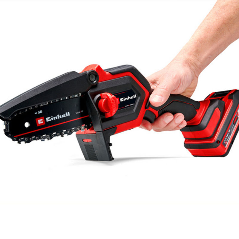 Einhell Power X-Change Akku-Astkettensäge GE-PS 18/15 Li Bag Kit, 18V, Schwarz-Rot, inkl. Akku und Fangbeutel - Bild 4