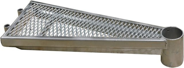 Treba Außenspindeltreppe Arizona 1 Stufe mit Streckgitter, Durchmesser: 160 cm, Feuerverzinkt, Silber - Bild 1