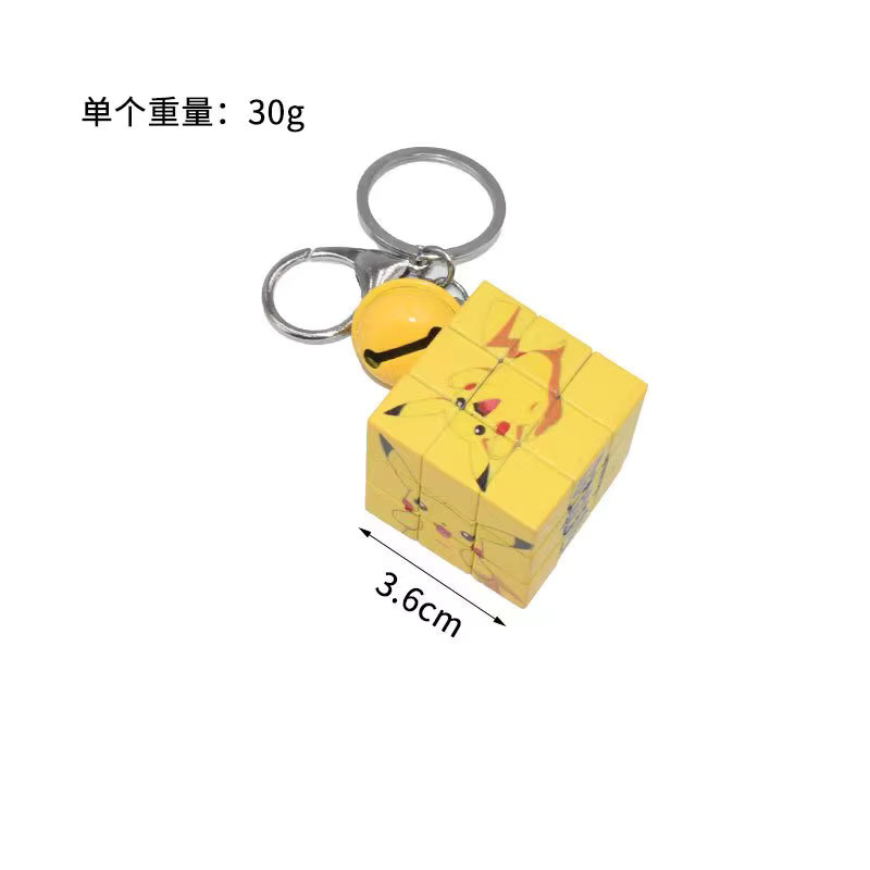 Keeppley Pokémon Pikachu Rubik's Cube Schlüsselanhänger, Puzzle-Spielzeug - Bild 3
